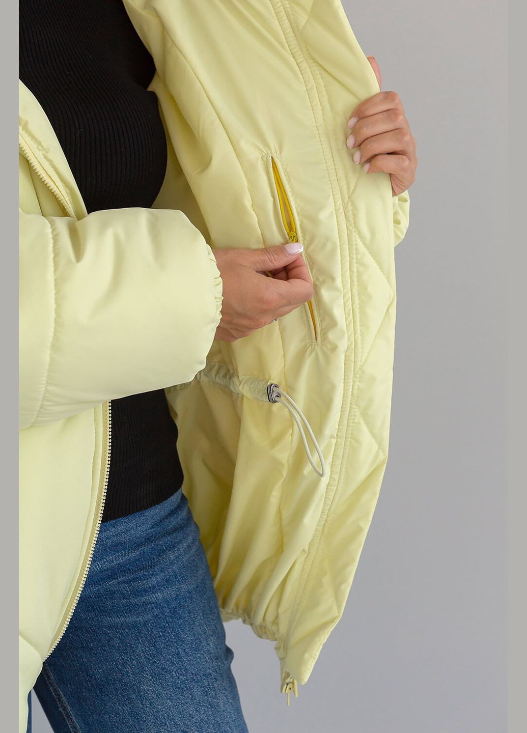 Желтая зимняя зимняя куртка селин-миди MioRichi