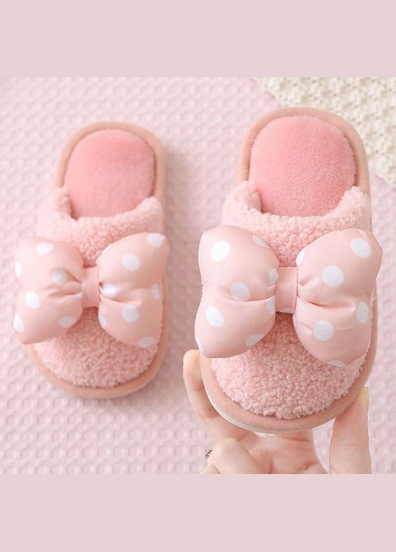 Светло-розовые тапочки с бантом ( ) (15367) Qoopixie