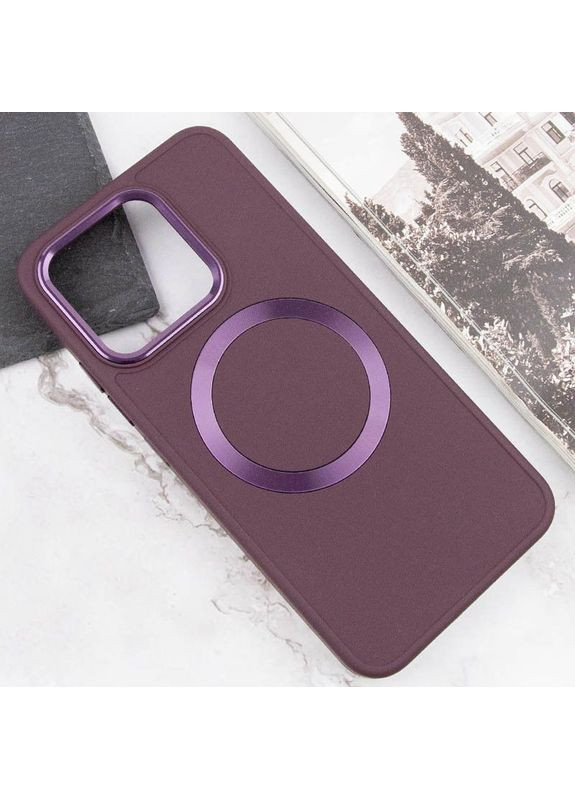 Чехол TPU Bonbon Metal Style с MagSafe для Xiaomi 14 Pro Сливовый Epik (372845687)