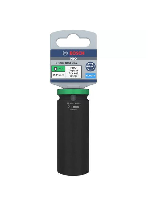 Ударна торцева головка Pro Impact Socket Deep (1/2", 21х77 мм) накидна головка 6-гранна (26508) Bosch (364550294)
