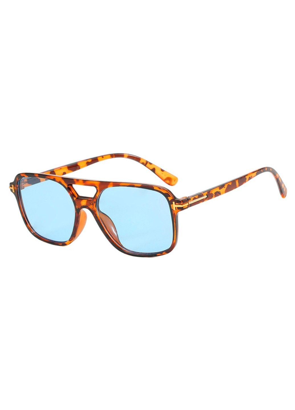 Сонцезахисні окуляри авіатор Casual леопардові блакитні No Brand (311604621)