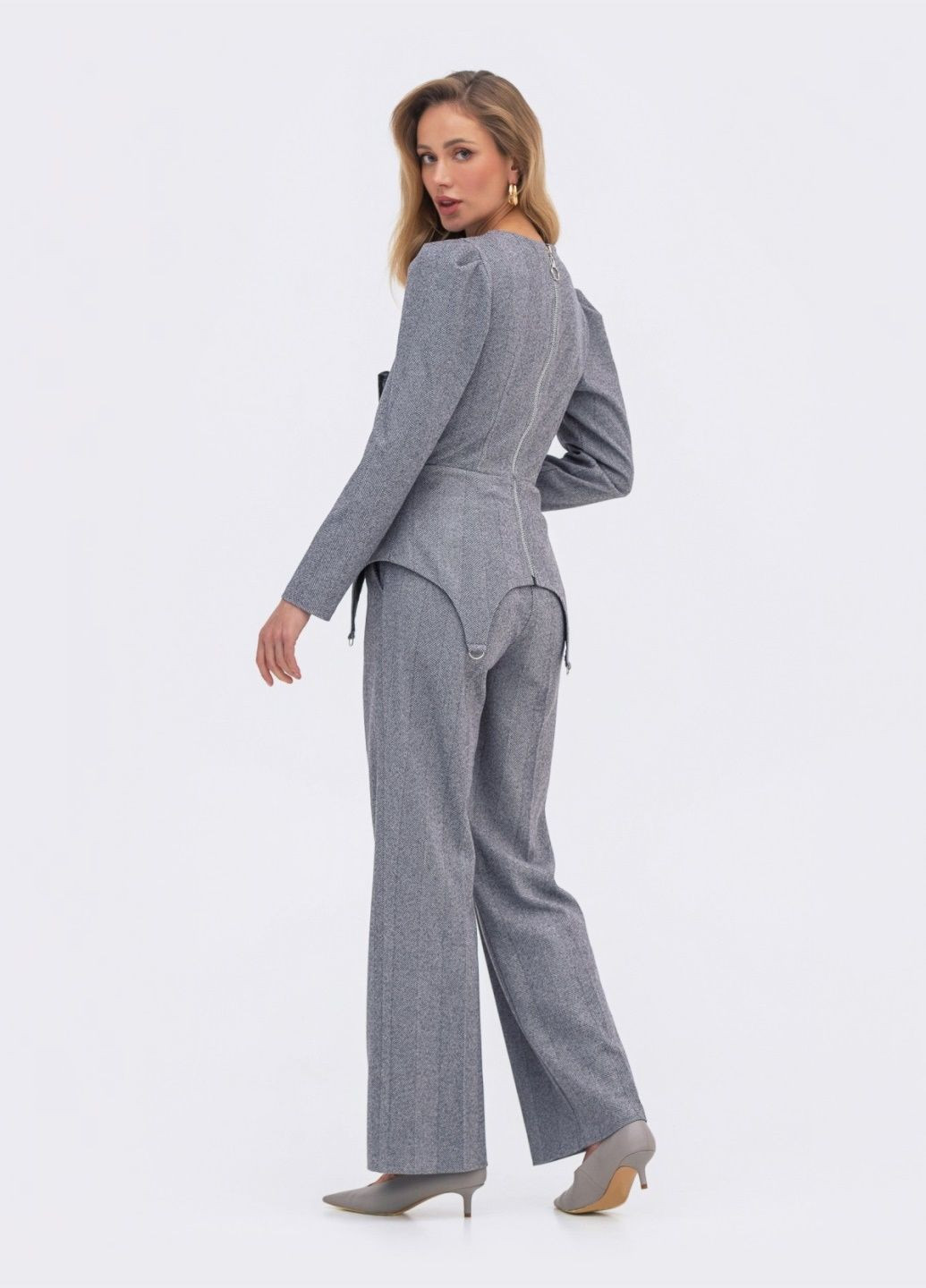 трикотажний костюм із брюками сірий Dressa (278802387)