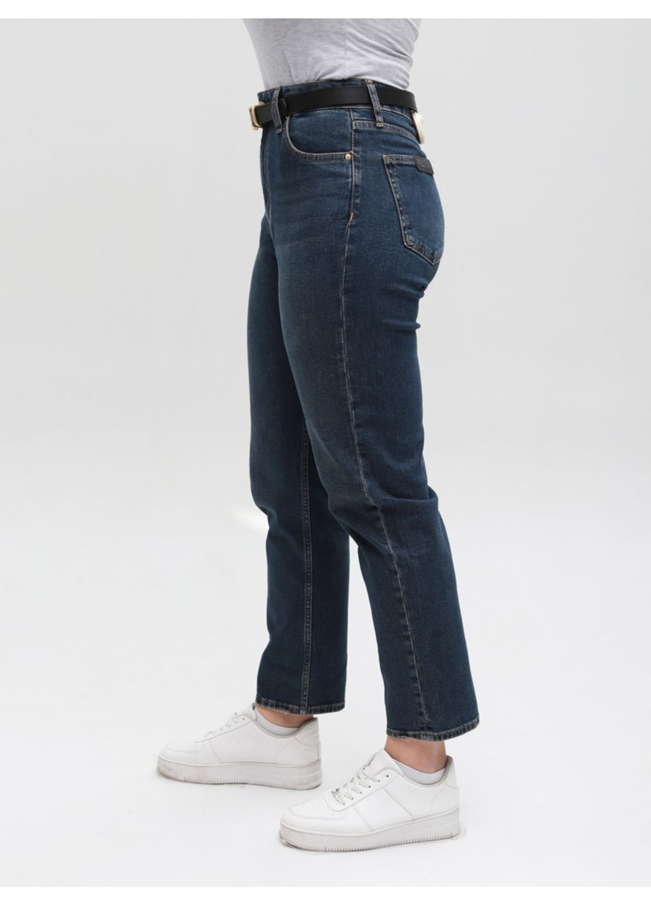 Джинси жіночі сині прямі МОМ Мom regular Cracpot - (369668951)