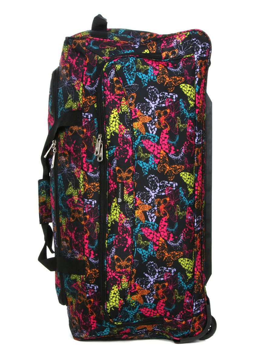 Малая дорожная сумка на колесах S Worldline Airteх 891/butterfly под ручную кладь Разноцветный AIRTEX (298284956)