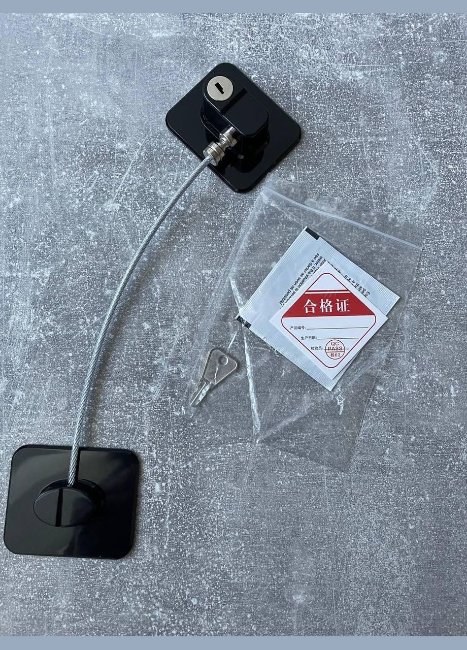 Замок безопасности для детей для холодильника и окон, не требующий сверления AND-93 Блокатор на окна с ключом Белый Idea (333194508)