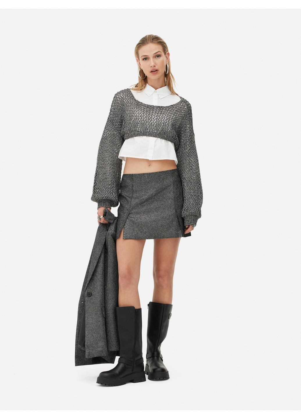 Топ демісезон,чорний-сріблястий, Primark (364357717)