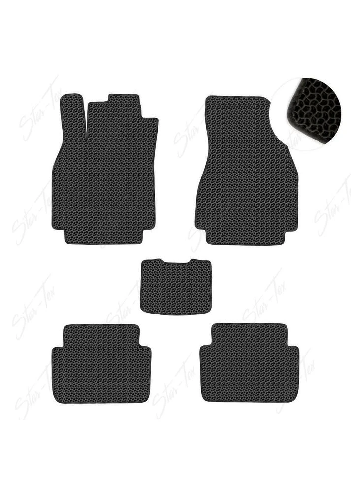 Комплект килимків до салону на Renault Megane II (2002 - 2009) седан EVA/Крапля + Чорний Star-Tex (385010210)