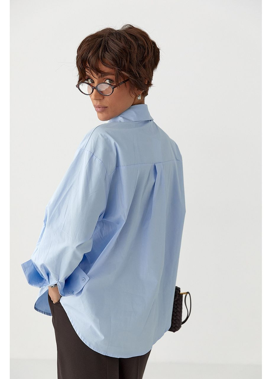 Голубой рубашка Lurex