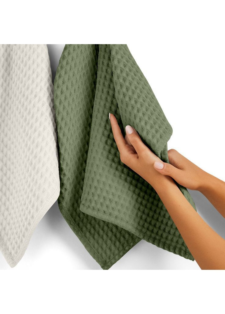 Вафельні рушники Fresh Greek Waffle Оливково-молочний 2 шт Cosas комбінований