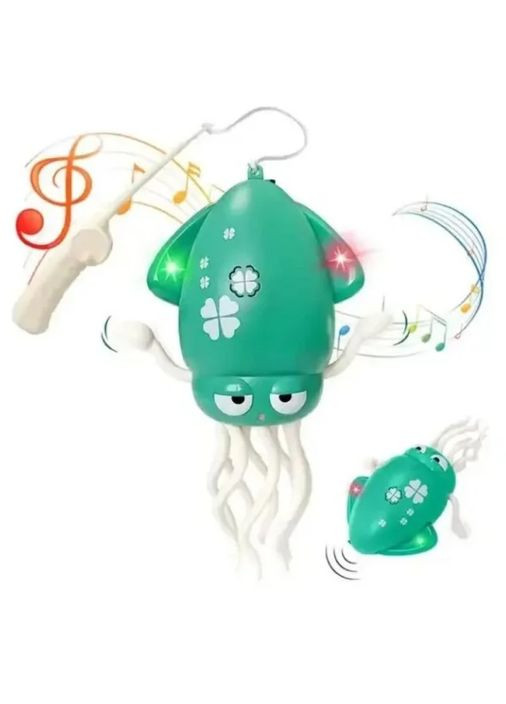 Танцующий осьминог Tummy Time интерактивная игрушка кальмар для детей Зеленый (2104618659) No Brand (355873054)