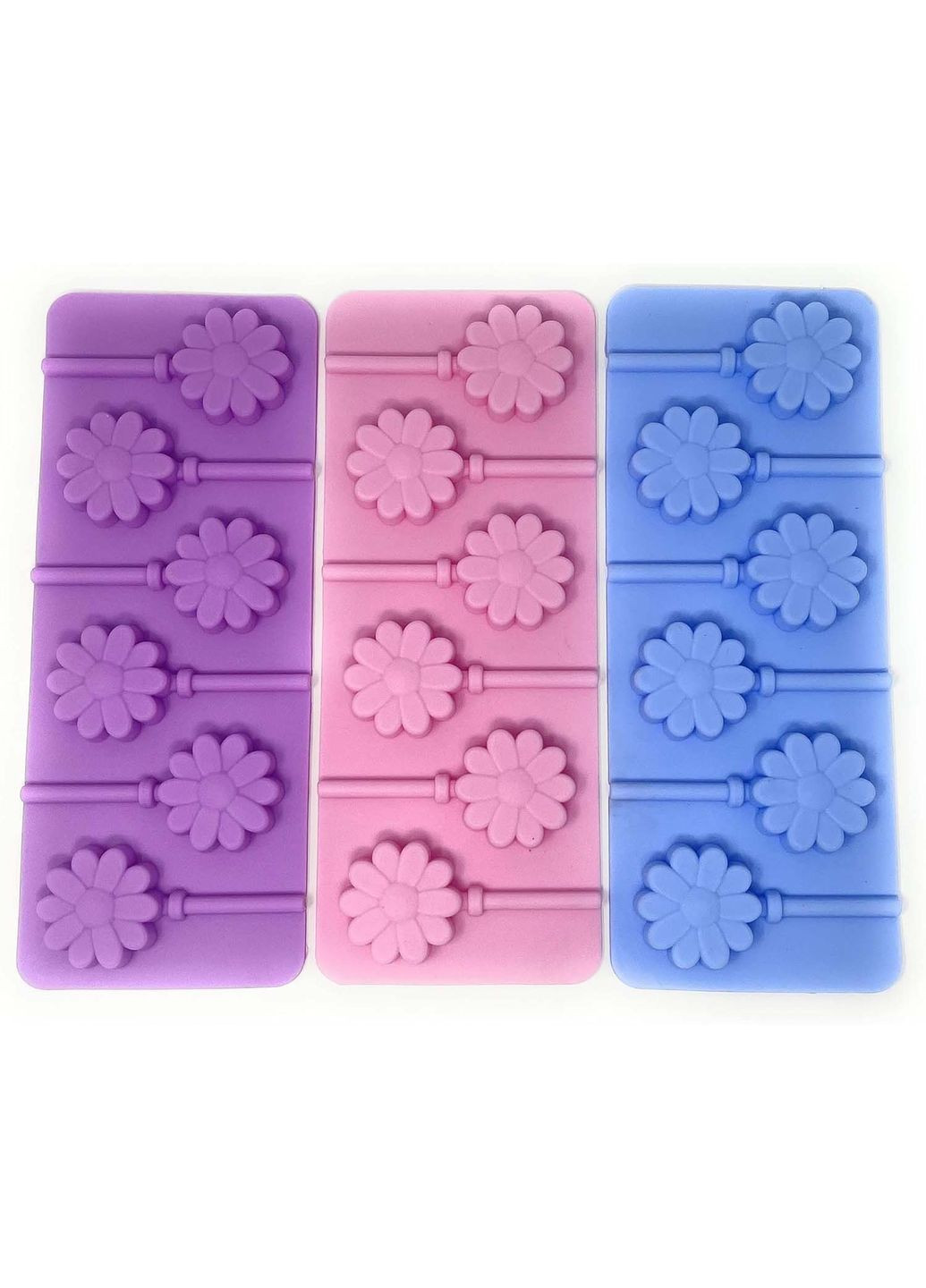 Силіконова форма для льодяників і цукерок на паличці "Квітка" Kitchen Master (338656761)