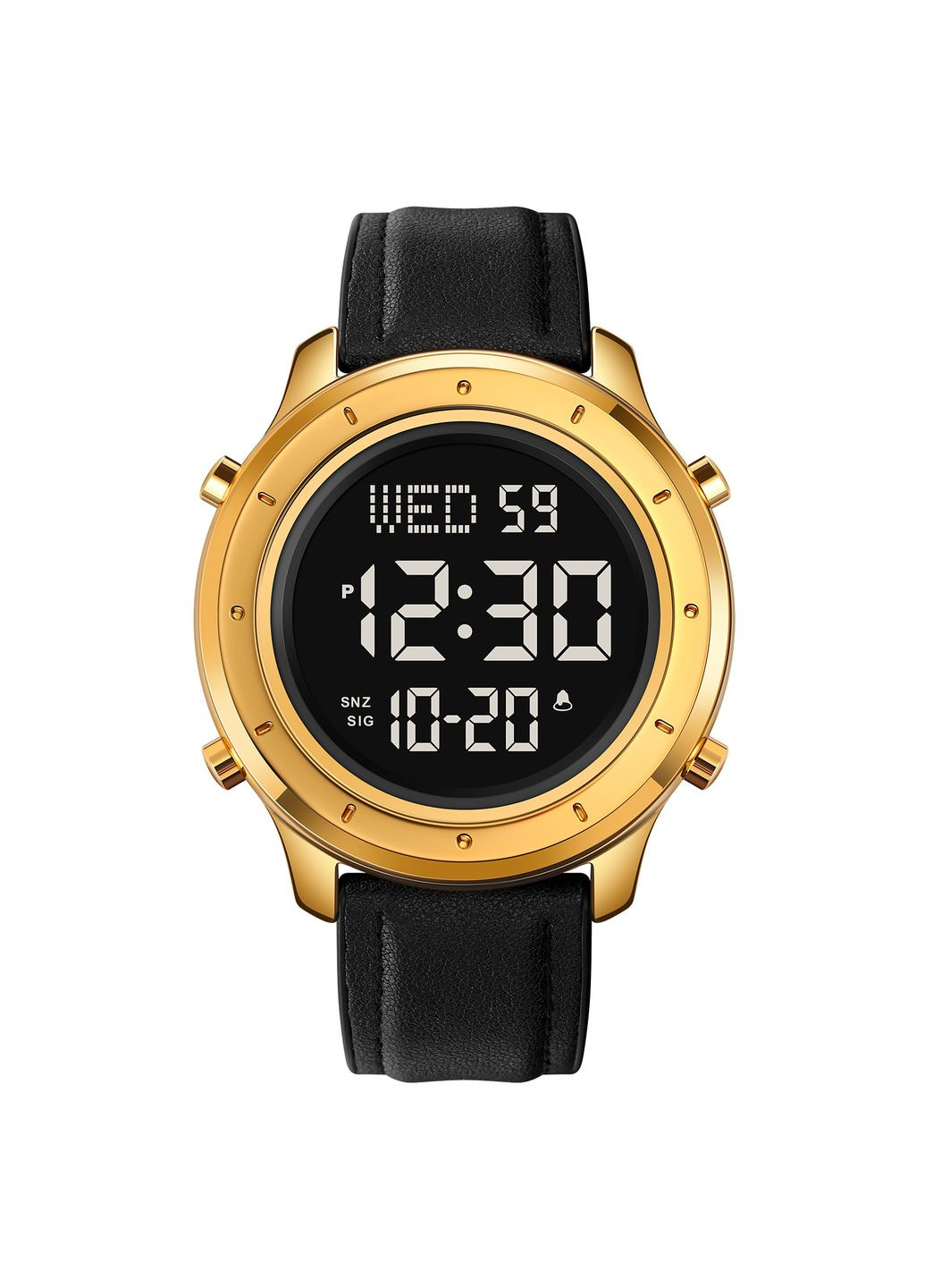 1864LGDBK Gold-Black Leather SALE Skmei (331286097)