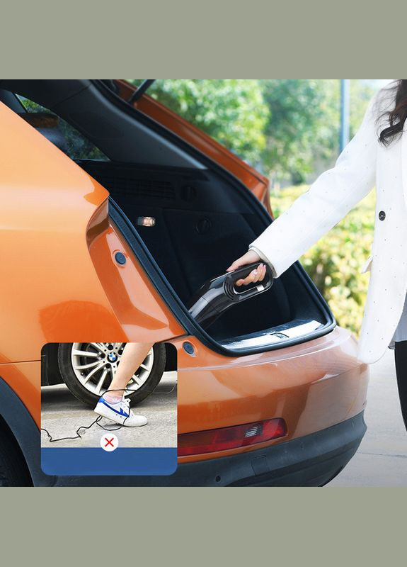 Автомобільний пилосос LT-113CT 2000 mAh Black для чищення салону 5 шт. Helloleiboo (353828116)