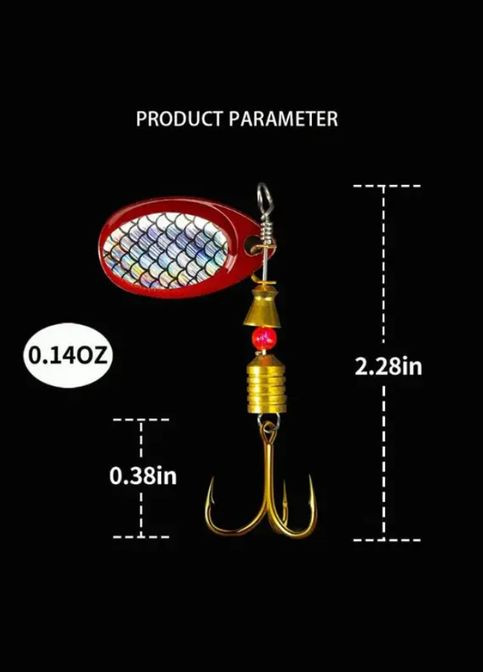 Набор вращающихся блесен 10 шт. Блесна No Brand (293511368)