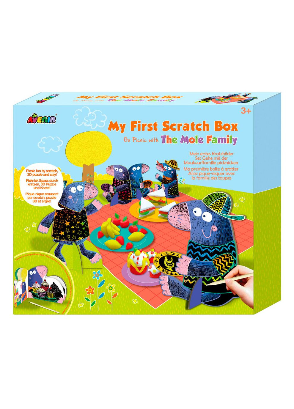 Набор для творчества Семейка кротов, скретч-бокс () Avenir CH201761 (357490149)