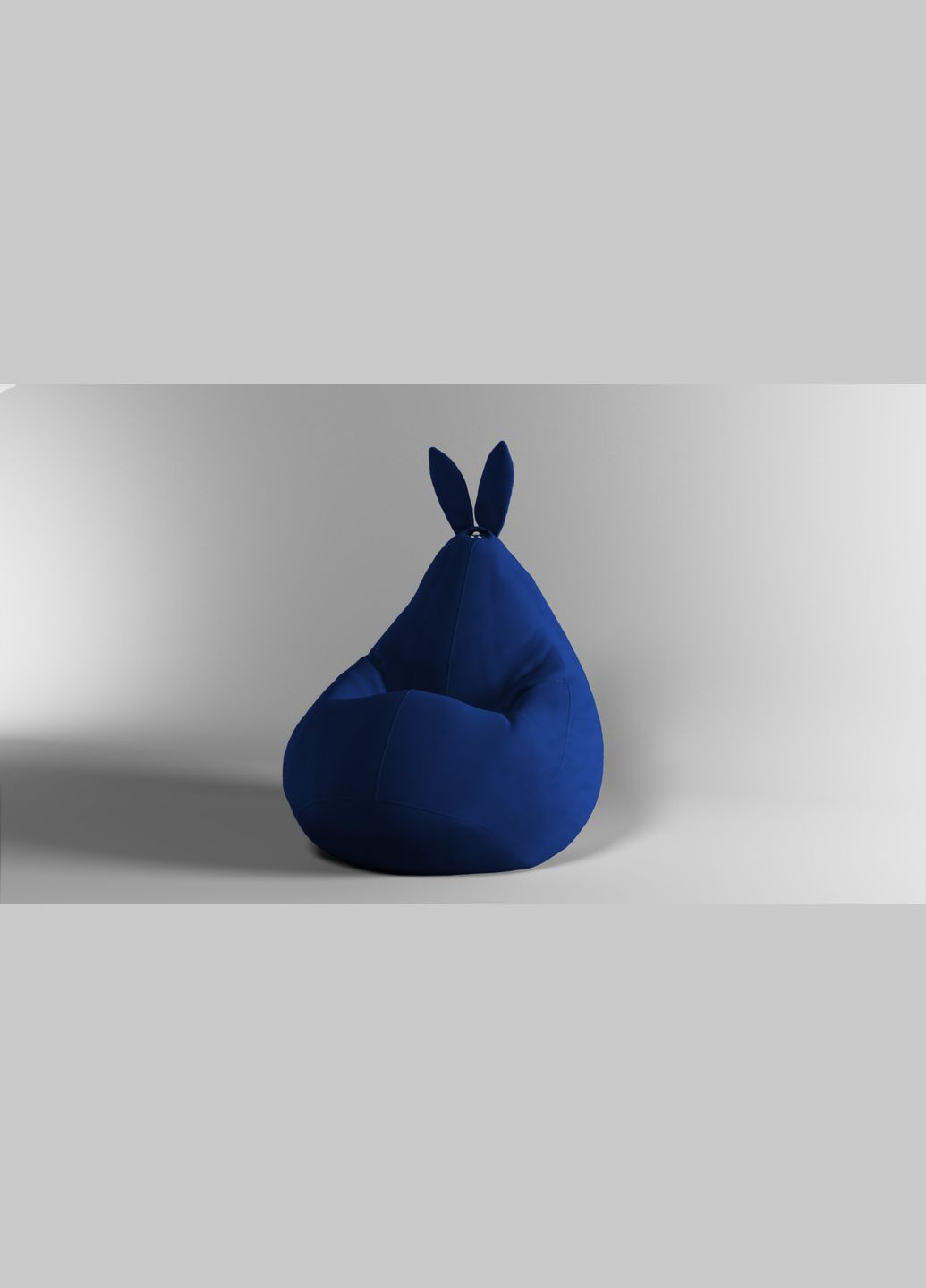 Крісло-мішок Зайчик груша, MEGA XXXL - 160х120 Велюр Allure Navy SkyPuff (339871418)