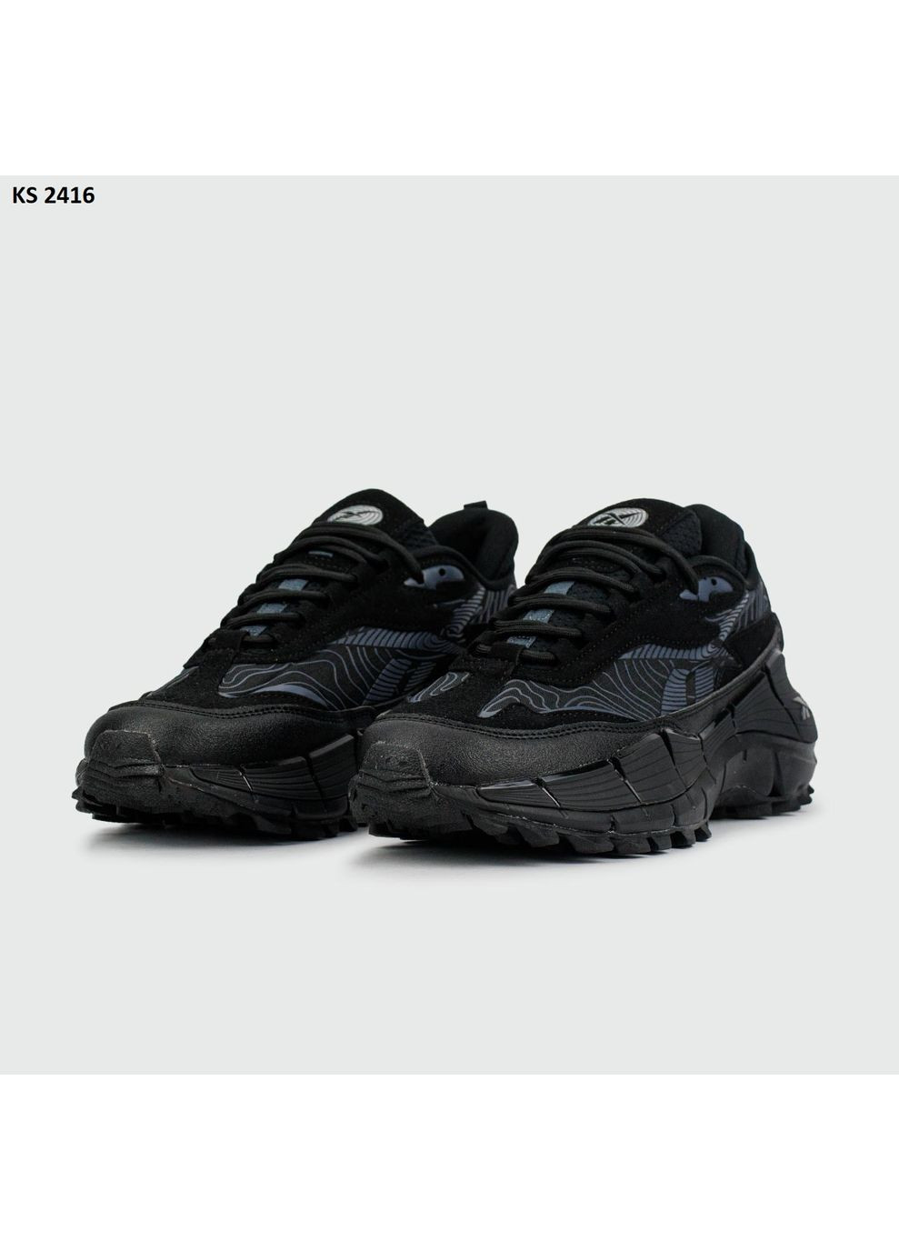 КРОССОВКИ ЖЕНСКИЕ REEBOK ZIG KINETICA 2.5 EDGE BLACK РИБОК ЗИГ КИНЕТИКА No Brand чёрные демисезоны (368867974)