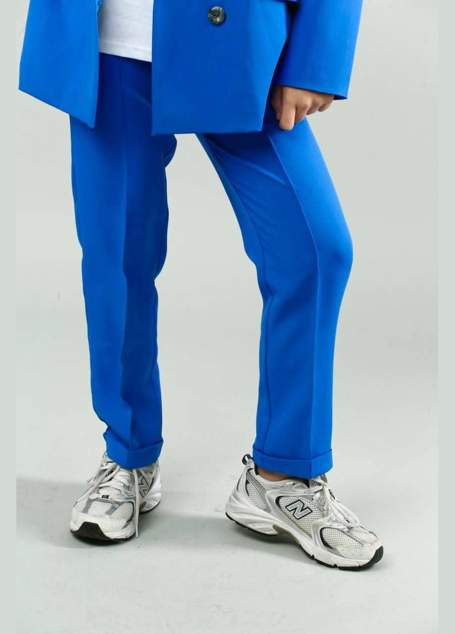 Синій демісезонний костюм (піджак, брюки) підлітковий брючний IRmAS оверсайз