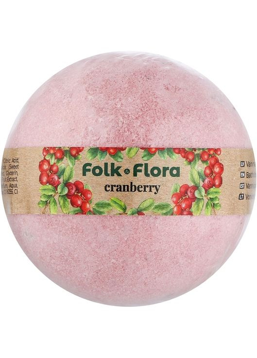 Бомбочка для ванны "Клюква" Bath Bombs 130g (1317173-31104366) Folk&Flora (368615865)