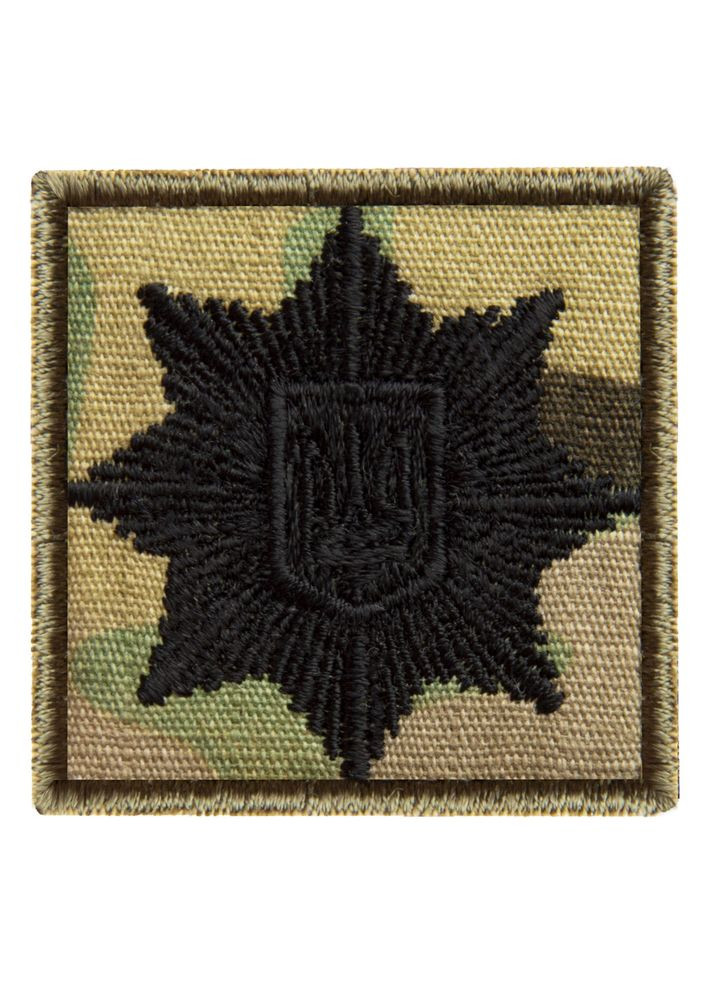 Набор шевронов 2 шт на липучке планка и кокарда Полиция, шеврон МВД, вышитый патч нашивка 2х12+4х4 см IDEIA (300229146)