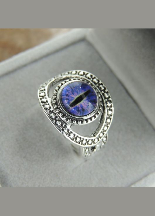 Містична каблучка фіолетове око дракона Draco Vis розмір регульований Fashion Jewelry (291840958)