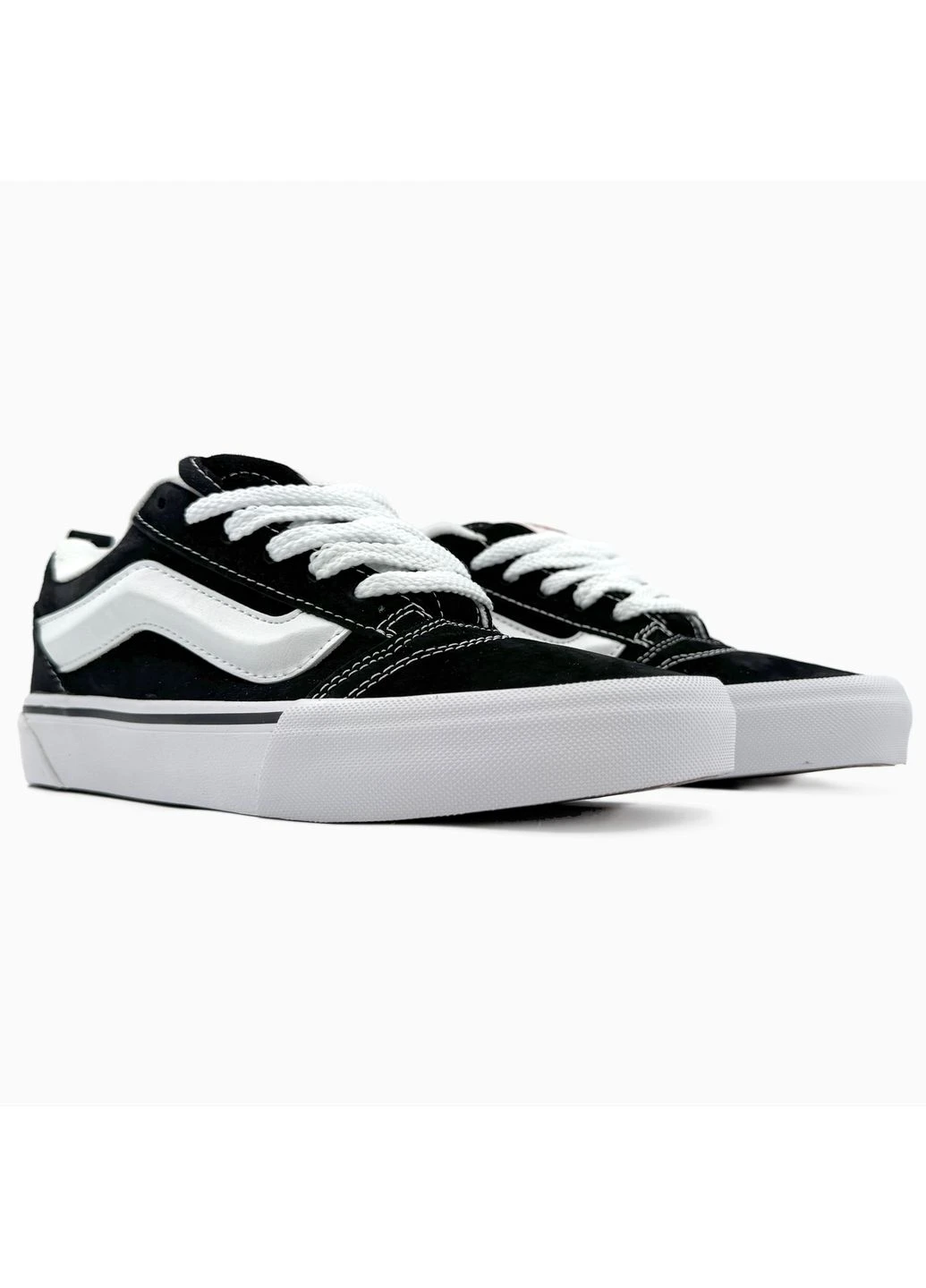Білі літні кеди vans knu skool black/white ванс кну скул No Brand