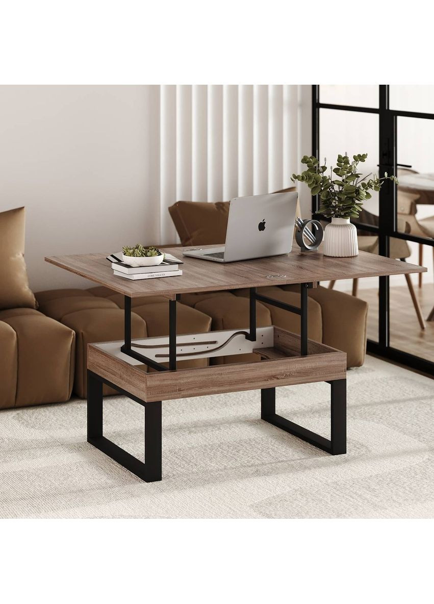 Стол-трансформер S-Fly 880*466*600 Дуб винтаж оксид / Черный (TB33090000030) Art In Head (368826869)