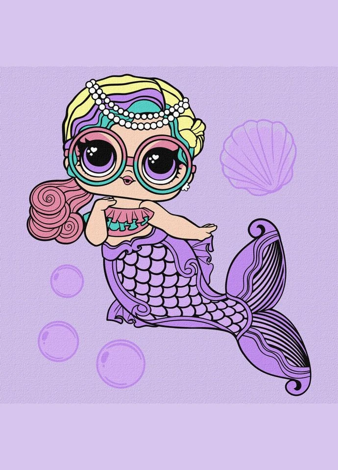 Картина за номерами "LOL Surprise! Mermaids Miss Sea" KHO6263, 40х40 см IDEYKA (333330011)