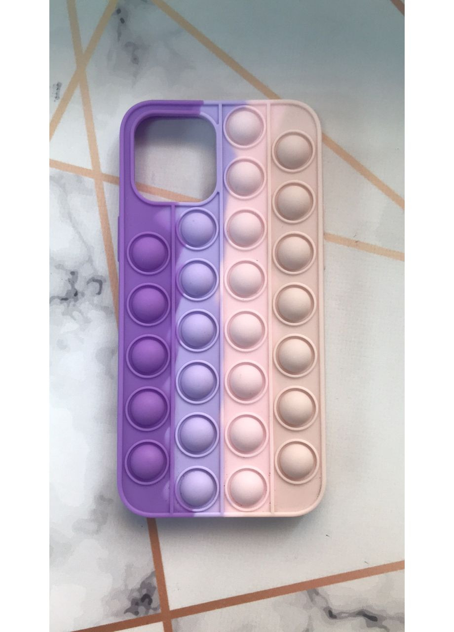 Силіконовий чохол Антистрес Поп-Іт Pop It для iPhone 12 Pro Max Фіолетовий Silicone Case (359486311)