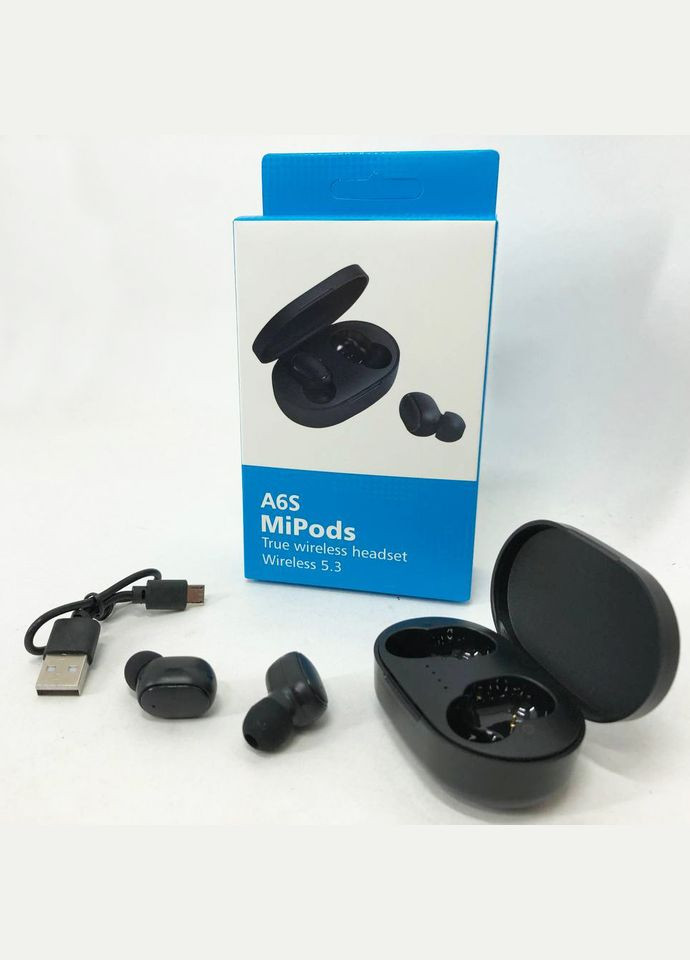 Наушники беспроводные блютуз, беспроводные наушники для смартфона TWS MiPods A6S True (293944226)
