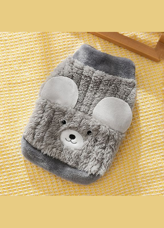 Светр для собак і кішок Lesko 2410SXMJ0231 Gray S утеплений з вушками 1 шт. Hippie dog (356500346)