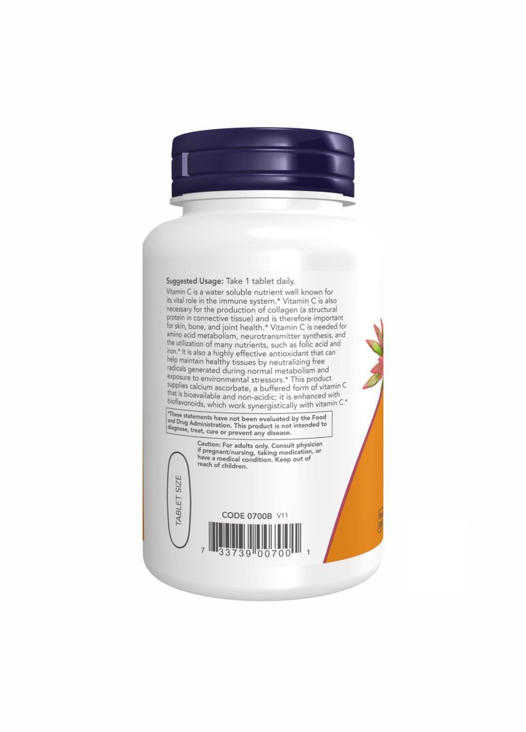 Вітамін C для імунітету C-1000 180 таблеток антиоксидантна захист Now Foods (367957733)