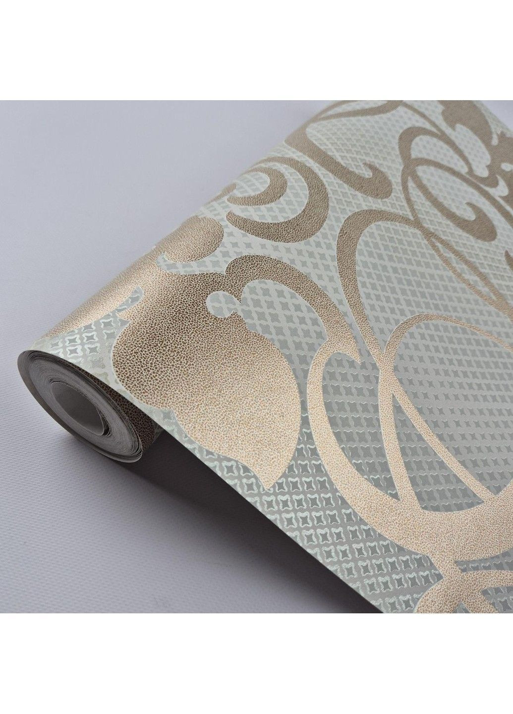 Обои флизелиновые 0.53 × 10.05 м 58646, серые с золотистым для спальни, гостиной, кабинета MARBURG (368895793)