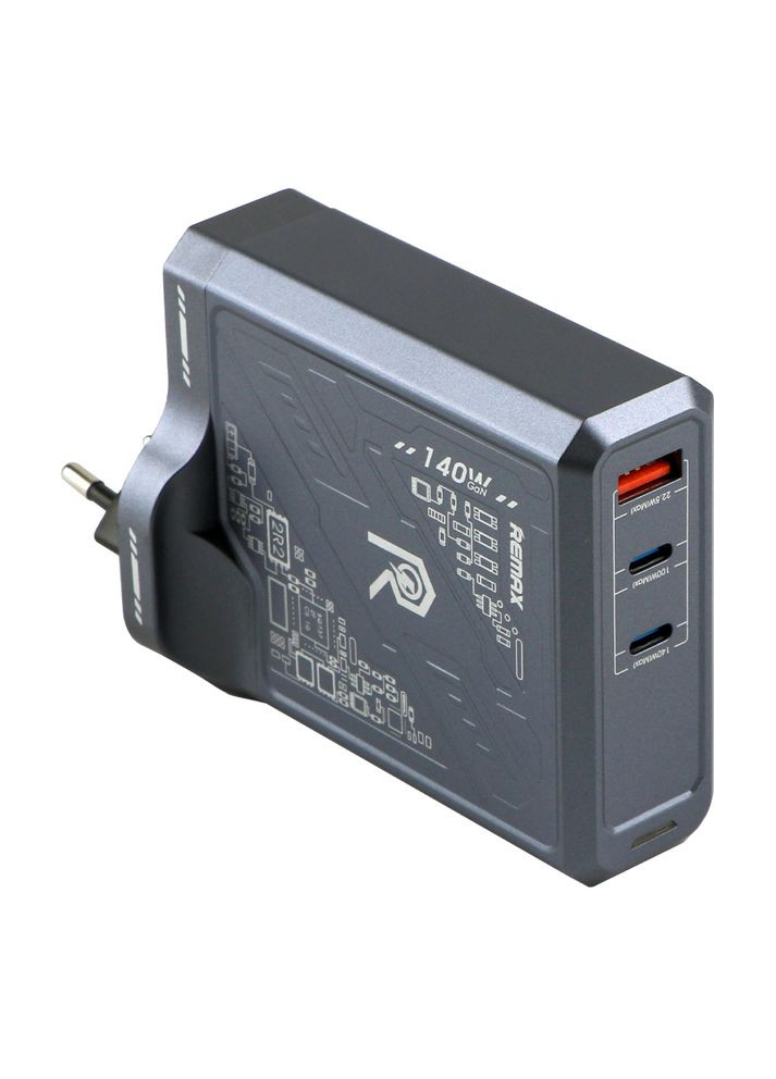 Сетевое Зарядное Устройство RP-U106 140W 2C+1A GaN Цвет Серый Remax (337994434)