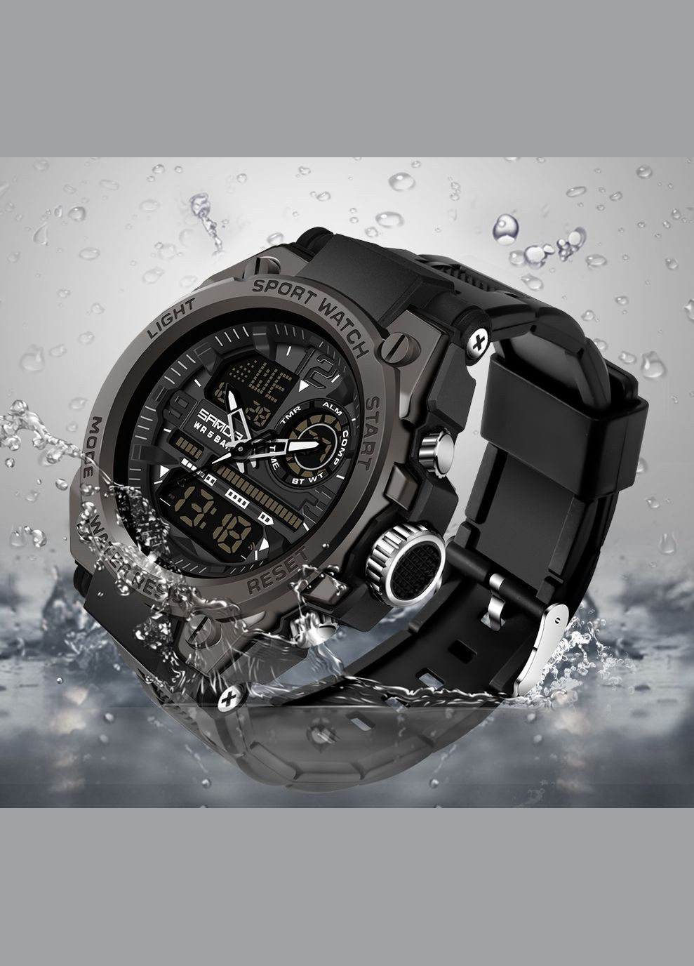 Часы мужские тактические наручные спортивные Sanda 6024-Blue (329443043)