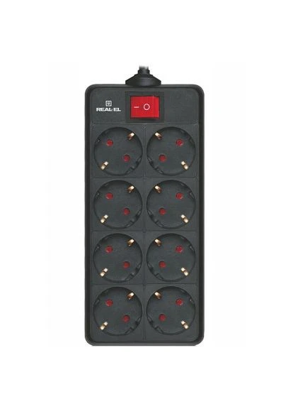 Мережевий фільтр живлення (EL122300024) Real-El RS-8 Protect 5m, black (389559291)