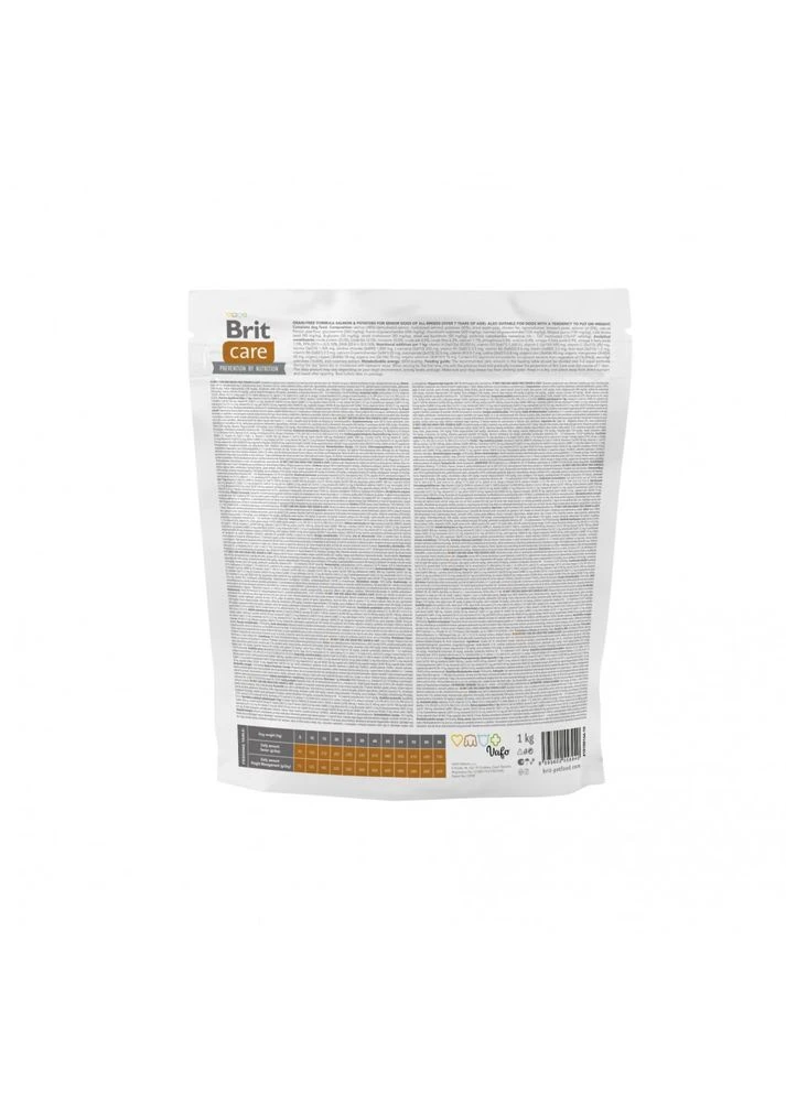 Корм сухой Dog Grain-free Senior and Light для стареющих собак беззерновой с лососем 1 кг Brit Care (391777904)