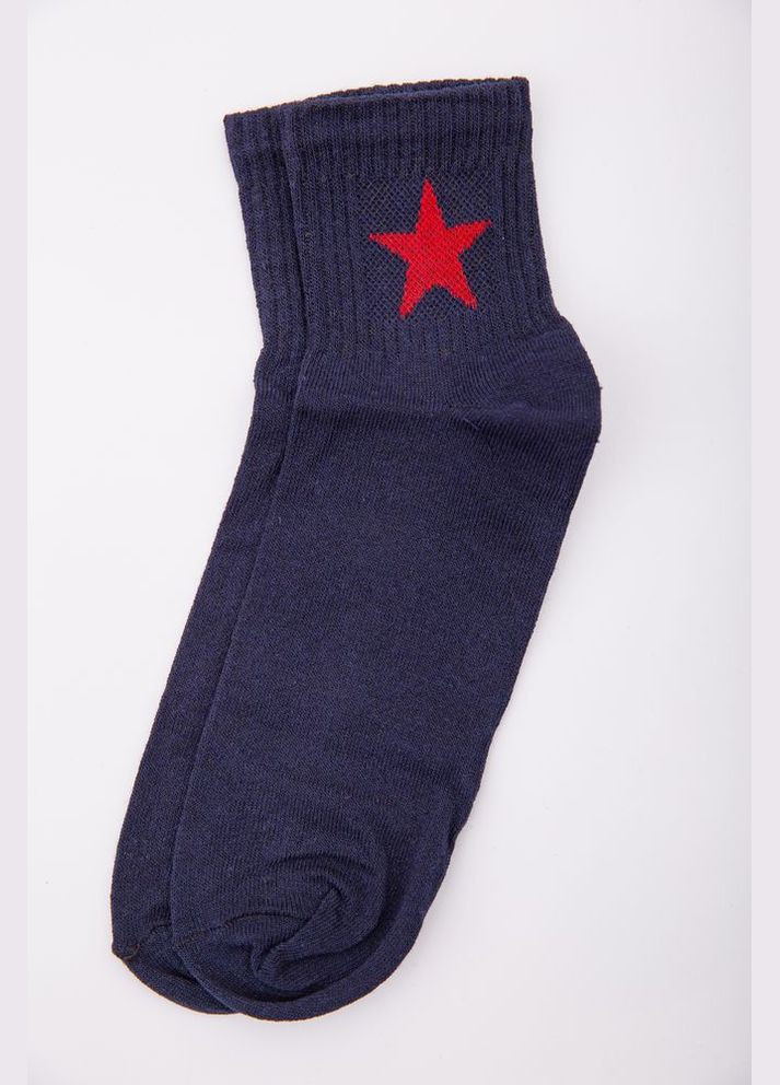 Темно-сині жіночі шкарпетки, темно-синього кольору з принтом, 167r404 Ager (317429661)