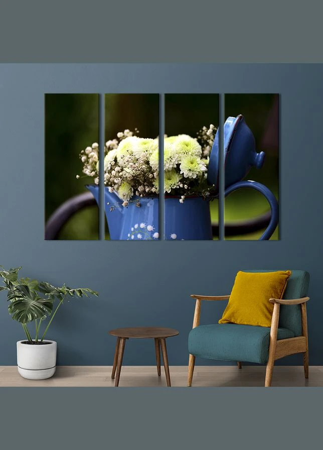 Картина на холсте Красивые белые хризантемы 149x93 см (873-41) KilArt (380025681)