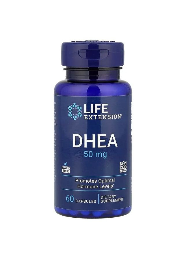 ДГЕА дегідроепіандростерон DHEA 50 мг 60 капсул Life Extension (361115766)