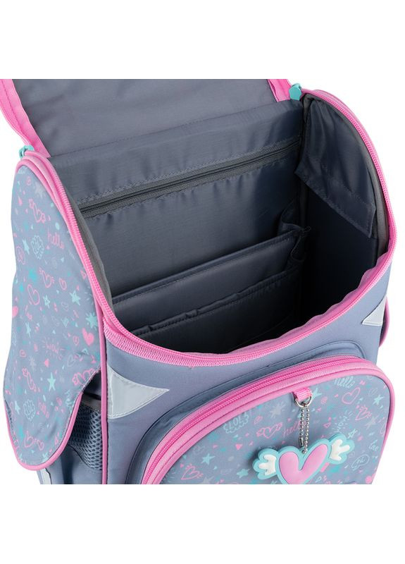 Ортопедический рюкзак (ранец) в школу серый для девочки Education каркасный GO24-5001S-4 Too Cute GoPack (293504310)