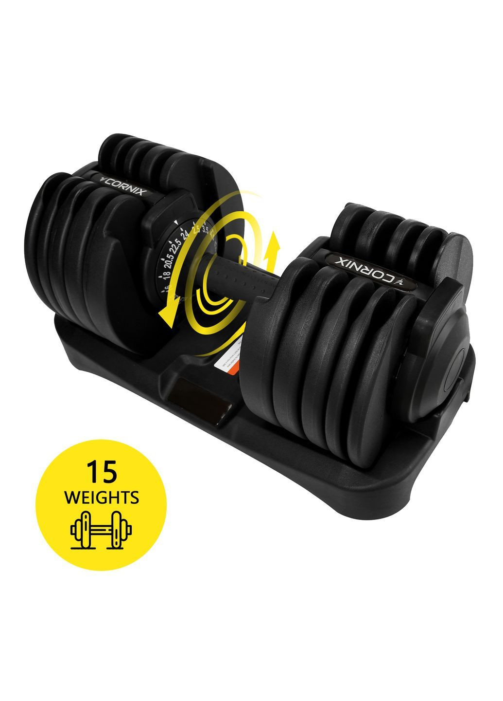 Гантель з регульованою вагою 2.5-24 кг XR-0405 Black Cornix (372925237)