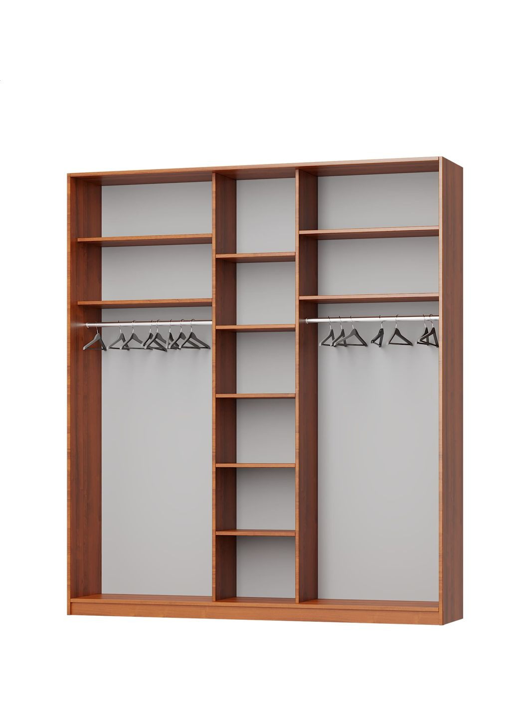 Шкаф-купе трехдверный Стандарт AL 3 Зеркала 210x60x240 см (MBS-1616) MebelStar (346289738)