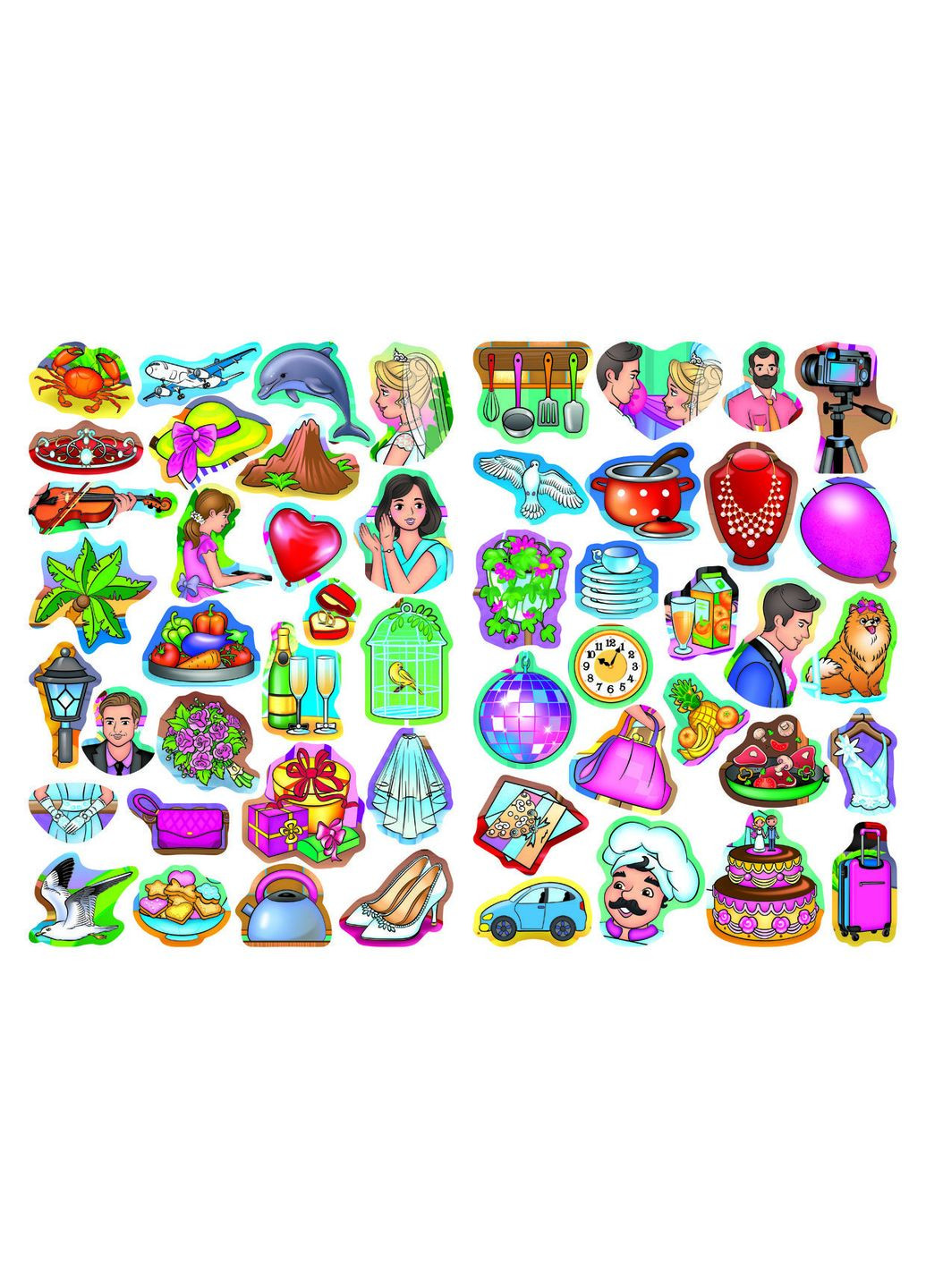 Книга Велика книжка. Розвиваючі наліпки. Розумні завдання. Весілля (Crystal Book) No Brand (338874213)