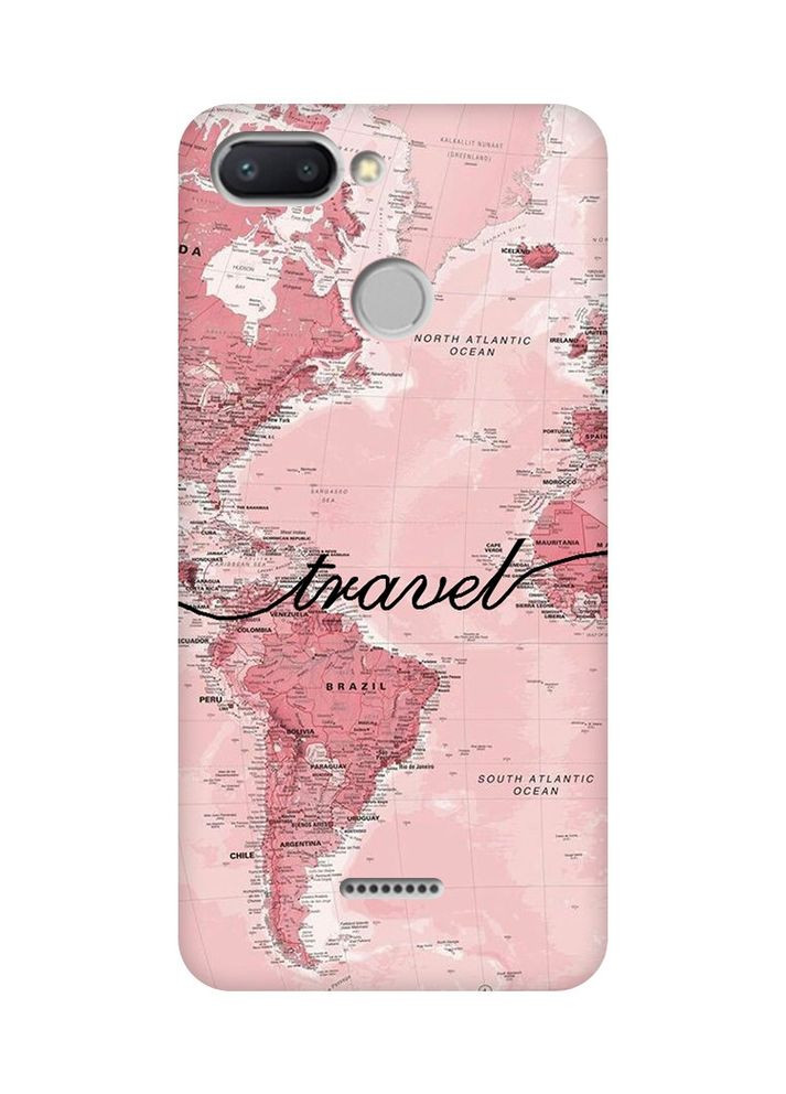 Чохол з рожевими боками на Xiaomi Redmi 6:: Карта (принт 319) Creative (360657341)