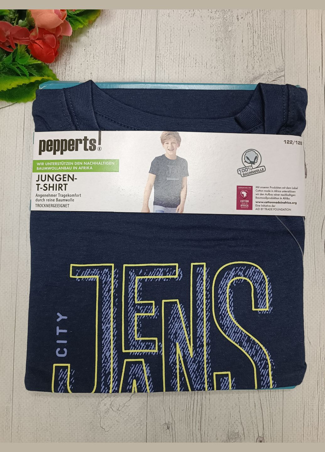Синяя летняя футболка для мальчика Pepperts