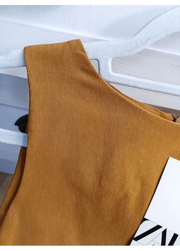 Горчичное платье cut out меди zw collection Zara