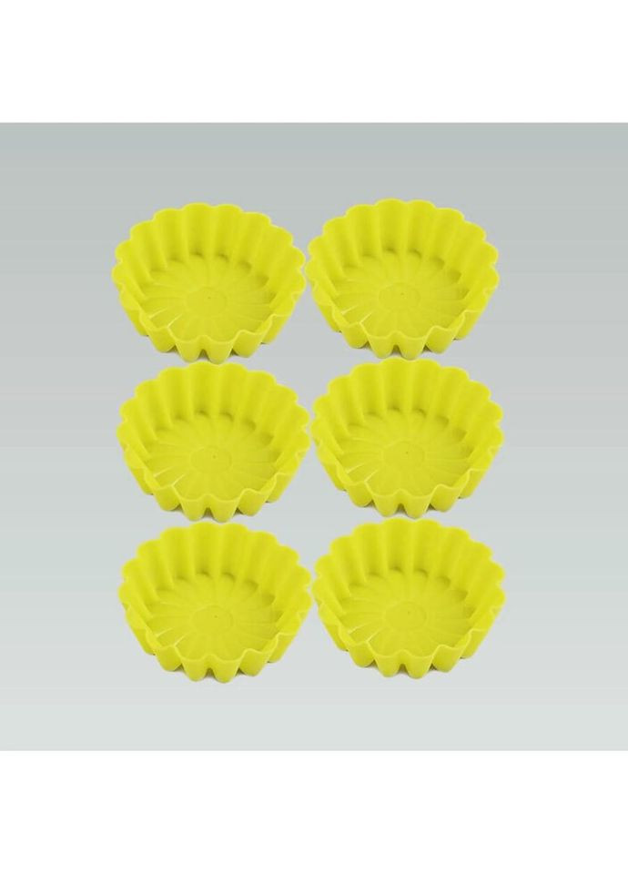 Набір силіконових форм для випічки MR-1176-green 6 предметів 8 см зелений Maestro (322953383)