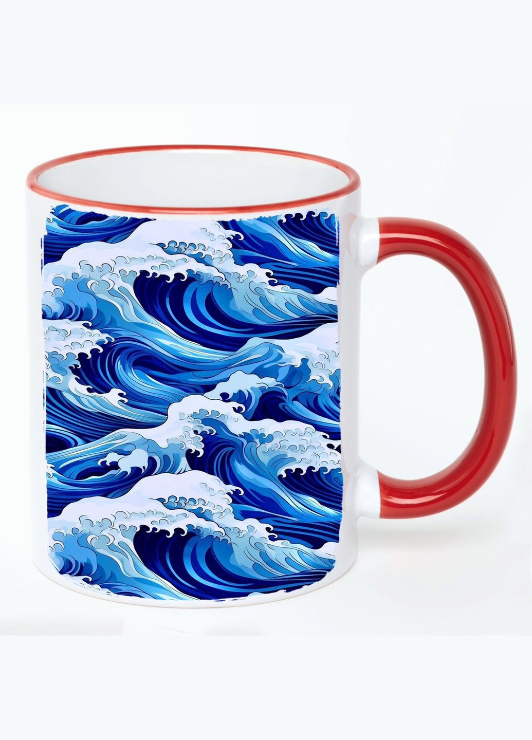 Чашка Арт #0331 (кухоль, кухоль) Біла з Червоною ручкою 330 мл No Brand (322714866)