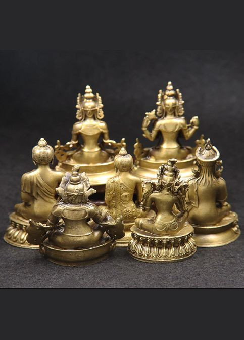 Античные настольные декоративные латунные Тибетские миниатюрные буддийских фигурок No Brand (292867196)